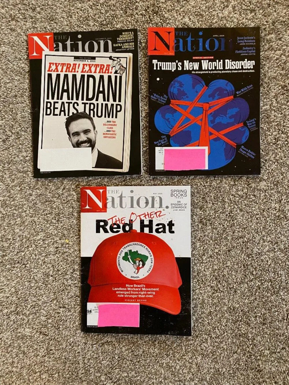 Lot of 3 The Nation Magazines May 25/Dec 25/April 26 Political